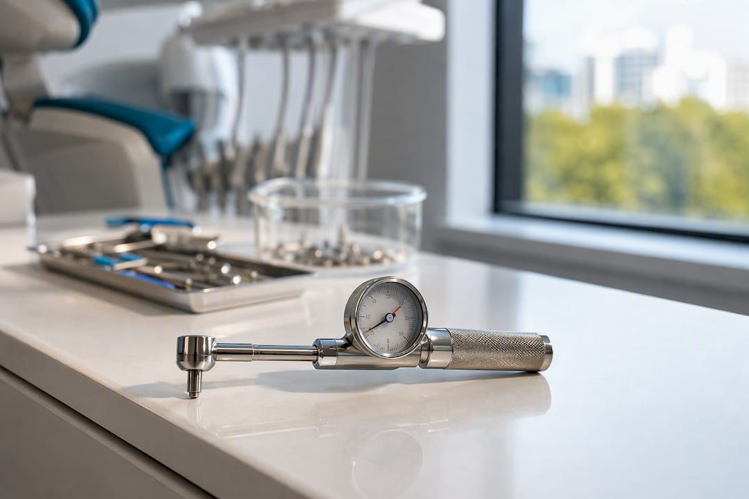 Dental torque wrench for implant stability