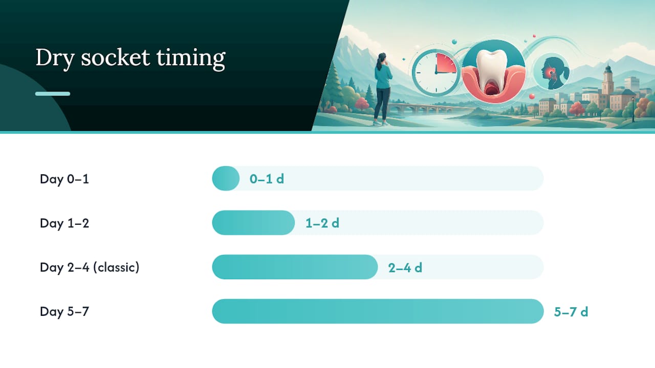 Dry Socket Timeline: When Symptoms Typically Appear — overview diagram