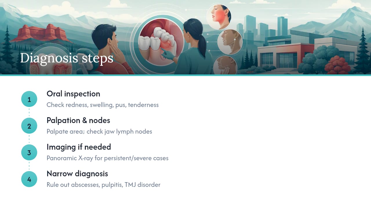 How Do Dentists Diagnose Pericoronitis? — overview diagram